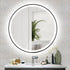Ricardo Aluminium Black Round LED Backlit Bathroom Mirror with Touch Switch