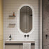 Joule Frameless Oval 30mm LED Strip Bathroom Mirror with Defogger