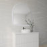 Allan Arched Matte Black Framed LED Bathroom Mirror with Wave Motion Sensor