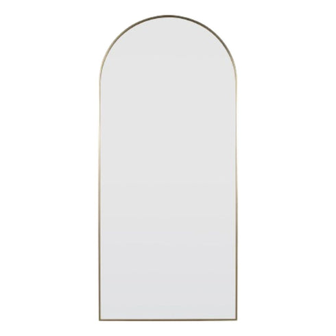Aiva Satin Brass Arch Wall Mirror