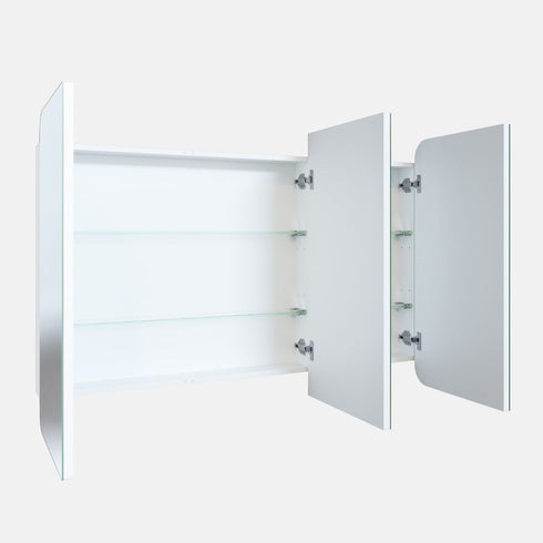 Elijah Frameless 3-Door Mirror Cabinet