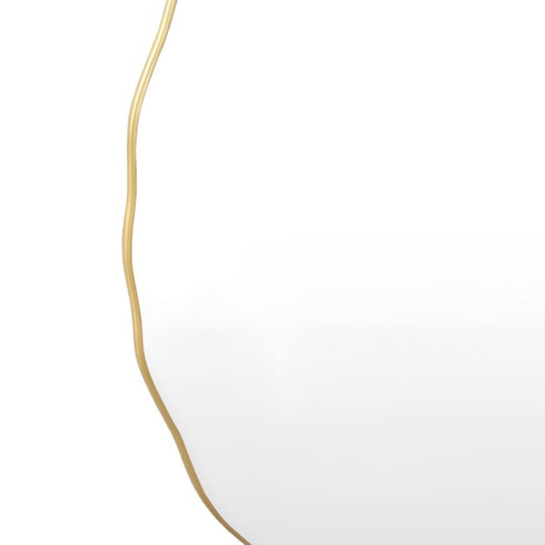 Wave Gold Oval Wall Mirror