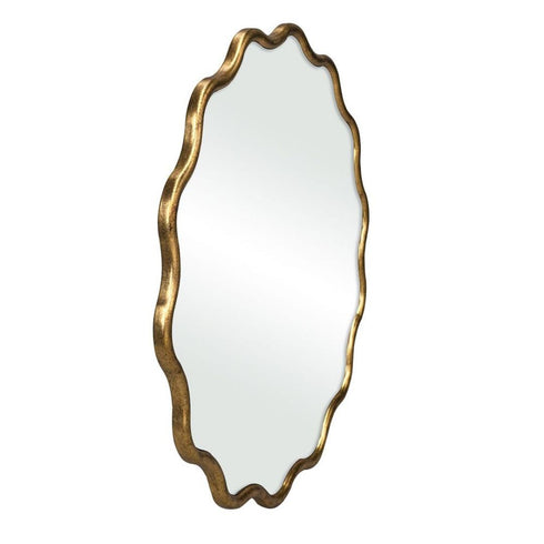 Kyle Antique Gold Round Wall Mirror