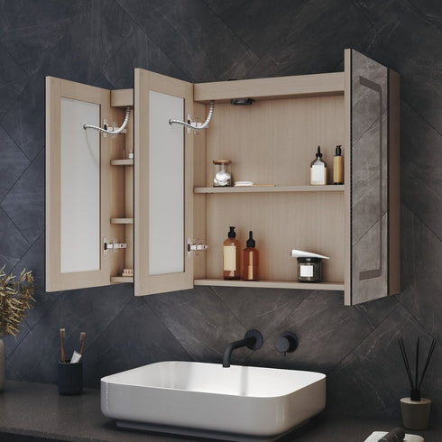 Tallis Three Door Anti-fog LED Bathroom Cabinet