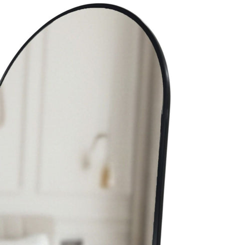 Dimity Black Arched Standing Mirror
