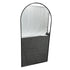 60×90 cm arched wall mirror with slim black aluminium alloy frame