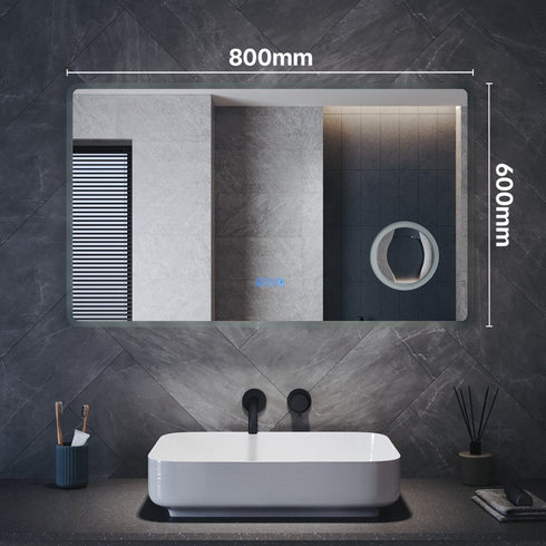 Kaylee 3x Magnification LED Bathroom Mirror with Wall Outlet & Memory Function