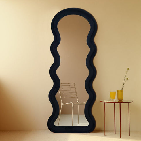 Wavy Velvet Frame Mirror 60x160cm Full Length