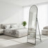 Dimity Black Arched Standing Mirror