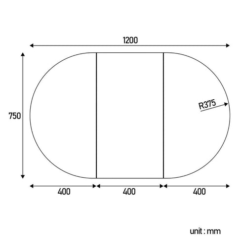 Beth Oval Bathroom Mirror Shaving Cabinet