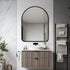 Black arched wall mirror for bathroom, bedroom, or hallway décor