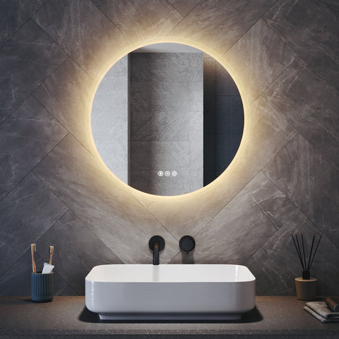 Indigo Round LED Bathroom Mirror with Bluetooth & Touch Control