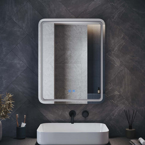 Crisyne LED Bathroom Wall Cabinet With Built-in Tissue Box Storage