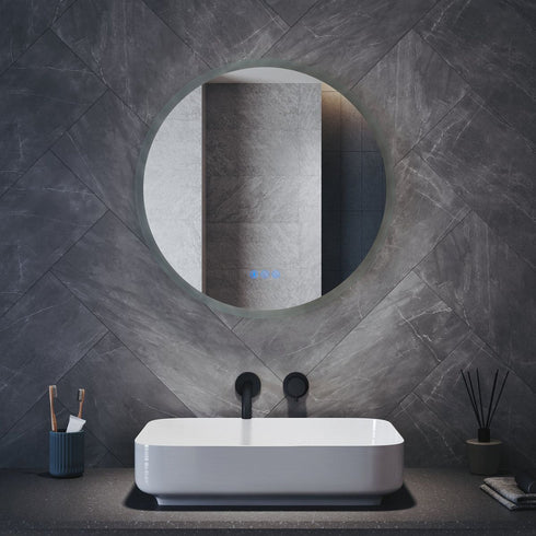 Indigo Round LED Bathroom Mirror with Bluetooth & Touch Control