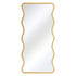 Blake Wavy Full Length Irregular Gold Wall Mirror - Modern Decorative Floor Mirror