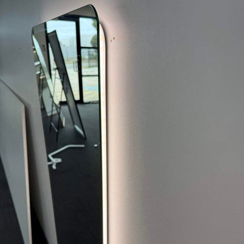 Inverloch Rectangular Edge-Lit LED Frameless Wall Mirror - Tricolour Dimmable Mirror