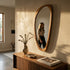 Paloma Organic Teak Wood Wall Mirror - Pebble Shape Natural Frame