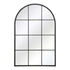 Jordan Arched Window Frame Black Metal Grid Industrial Wall Mirror