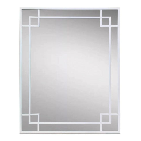 Takeo Corner Detail White Wall Mirror