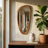 Paloma Organic Teak Wood Wall Mirror - Pebble Shape Natural Frame