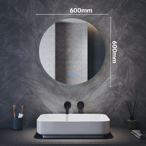 Indigo Round LED Bathroom Mirror with Bluetooth & Touch Control