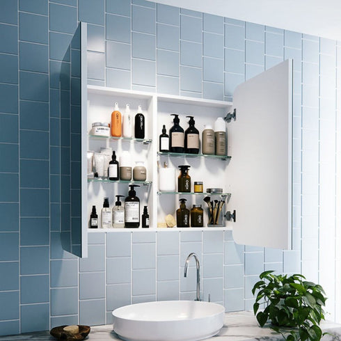 Elijah Frameless Two Door Rectangle Mirror Cabinet