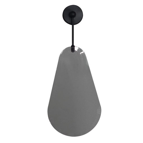 Lorelei Oval Drop Wall Mirror with Black Metal Clip Frame