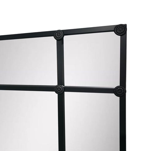 Dalton Black Window Style Wall Mirror