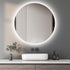 Monique Frameless Anti-Fog Backlit Round Bathroom Mirror with LED