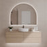 Aurelio Antifog Arch Shaped 3 Colour Backlit LED Bathroom Mirror With Optional Bluetooth