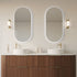 Cameryn Oval Anti-fog LED Bathroom Mirror - Brushed Gold Frame with Wave Motion Sensor