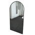 Side view of Aven black wall mirror