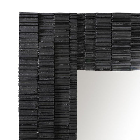 Side angle of Dani Black Wall Mirror showing slim 5cm depth