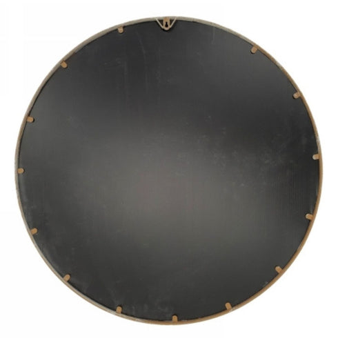 Viggo White Metal Round Wall Mirror - Decorative Pattern Frame Feature Mirror