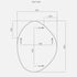 Miel Pebble Shape Brushed Nickel Wall Mirror