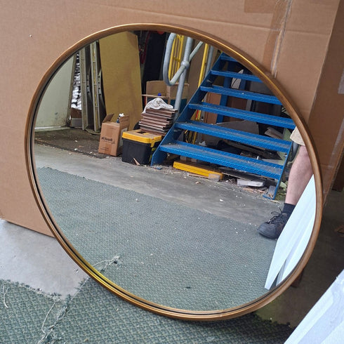 Georgina Gold Round Wall Mirror
