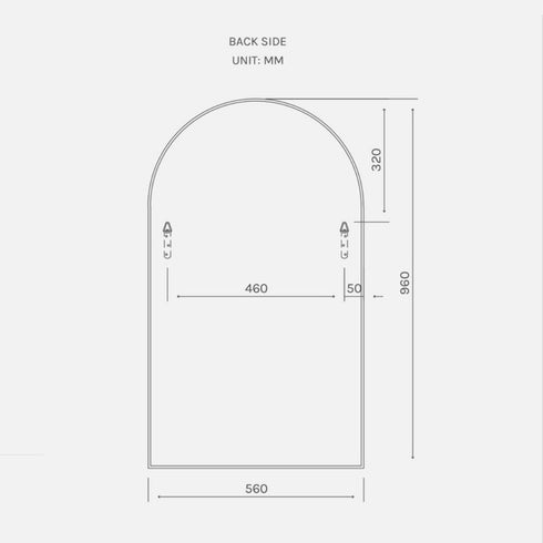 Aiva Arch White Wall Mirror