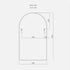 Aiva Arch White Wall Mirror