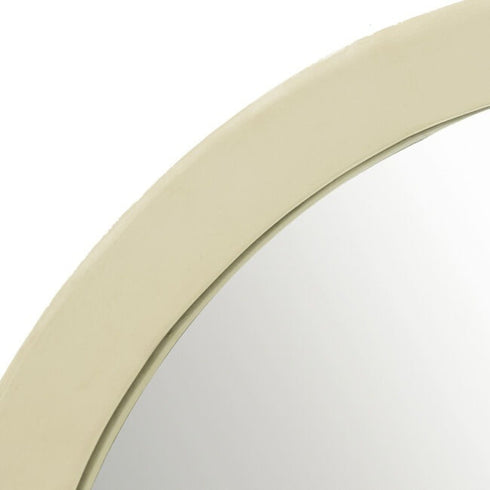 Perci Wood Round Mirror Mango Cream