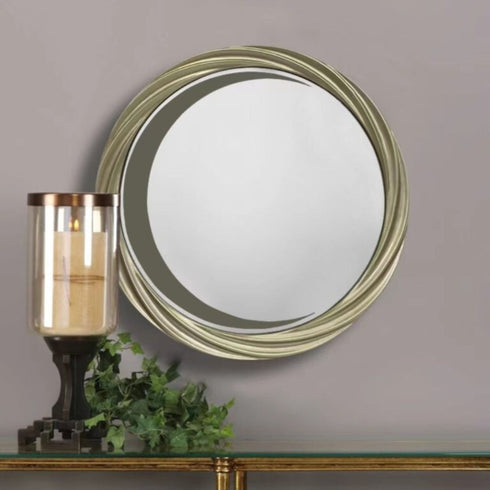 Mirae Silver Round Wall Mirror