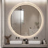 Wattleview Frosted LED Dimmable 25mm Strip Round Bathroom Mirror with Defogger