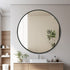 Elun Black Round Wall Mirror