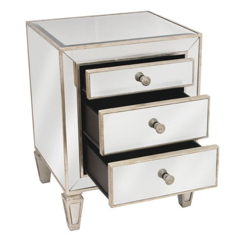 Catarina Mirrored Bedside Table