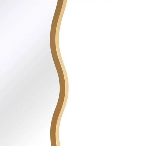 Blake Wavy Full Length Irregular Gold Wall Mirror - Modern Decorative Mirror