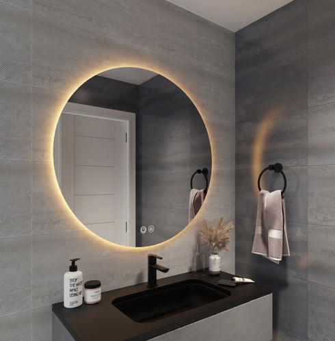 Alessio Anti-fog Backlit 3 Colour LED Round Bathroom Mirror With Optional Bluetooth