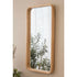 Eamon Rectangular Rubberwood Wall Mirror - Wood Frame Modern Mirror