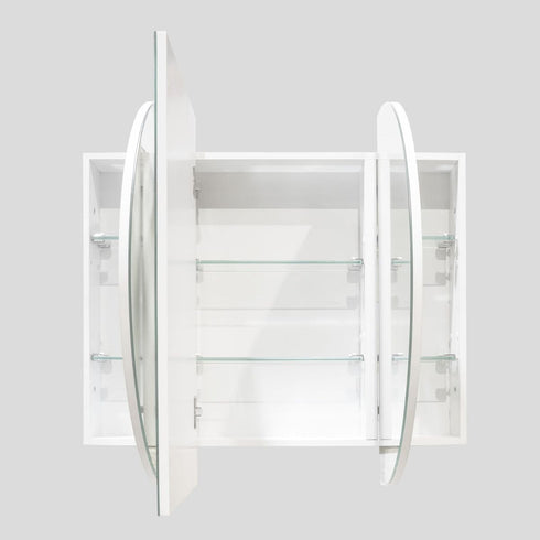 Emmeline Pill Frameless 3-Door Mirror Cabinet