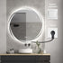 Banksia Frameless Frosted Antifog Right Cut Moon Frontlit LED Wall Mirror