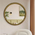 Miro Gold Sunburst Round Wall Mirror