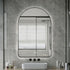 Tallow Arched Antifog Backlit LED Black Wall Mirror